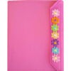 Carpeta para predicar de rolor rosa con cenefa de flores