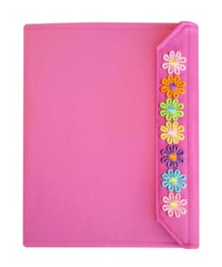 Carpeta para predicar de rolor rosa con cenefa de flores