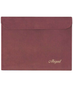 Carpeta para predicar de tela del color rojo granate personalizable