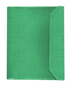 Carpeta para predicar de polipiel imitación cocodrilo verde