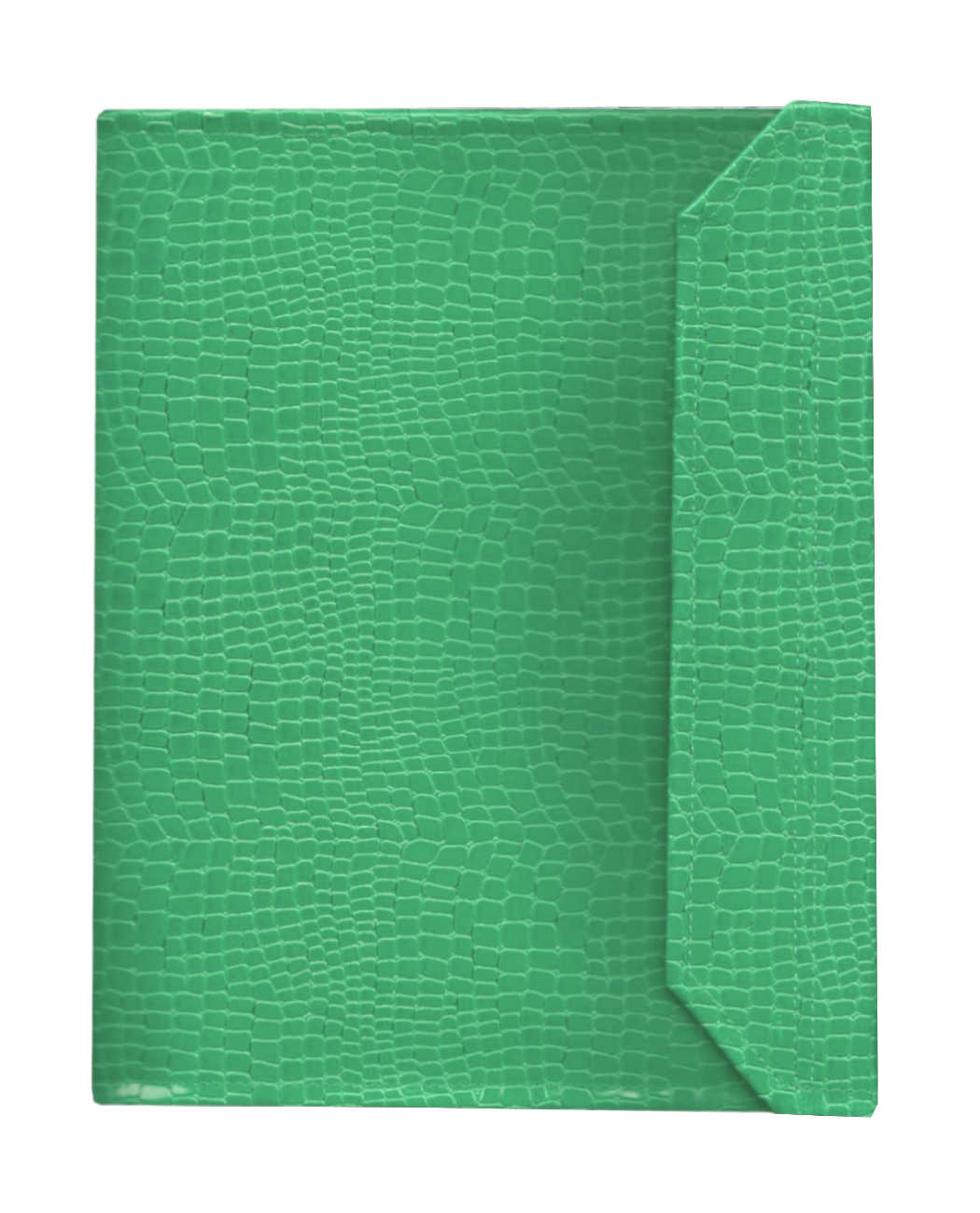 Carpeta para predicar de polipiel imitación cocodrilo verde