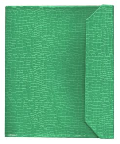 Carpeta para predicar de polipiel imitación cocodrilo verde