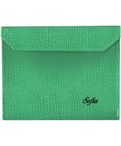 Carpeta para predicar de polipiel imitación cocodrilo verde personalizable
