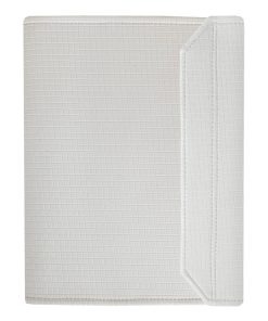 Carpeta para predicar de polipiel en tono blanco roto.