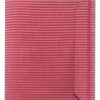 Carpeta para predicar en tela de rayas roja y beige con cinta adorno en la solapa