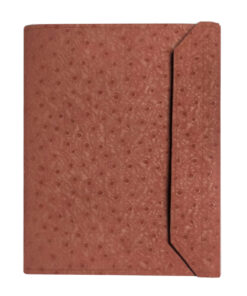 Carpeta para predicar de tela muy suave con relieve moteado marrón rojiza