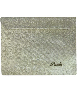Carpeta para predicar en tela dorada personalizable.