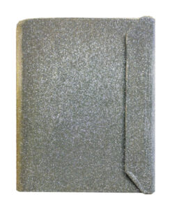 Carpeta de lujo, con filamentos oro y plata.
