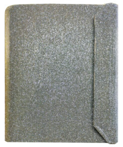 Carpeta de lujo, con filamentos oro y plata.