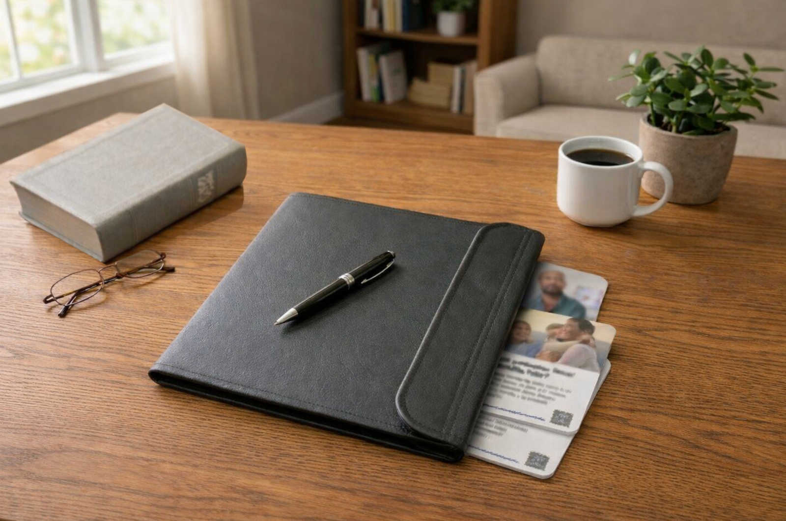 Carpeta para predicar cin kit de predicación en escritorio