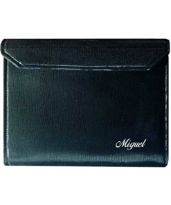 Carpeta para predicar en polipìel negra imitando grietas personalizable
